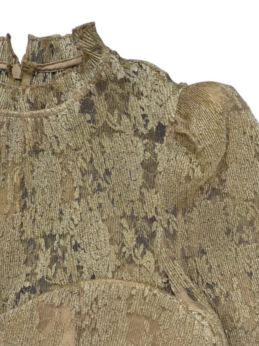 SAYLOR Gold Adria Mini Dress Medium - Picture 7 of 11